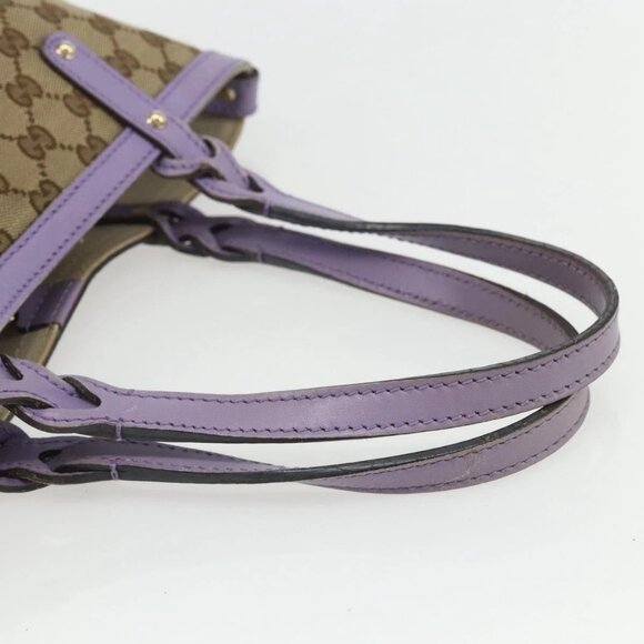 GUCCI GG Canvas Tote Bag Beige Gold 269878 Auth ka541 - Picture 8 of 16